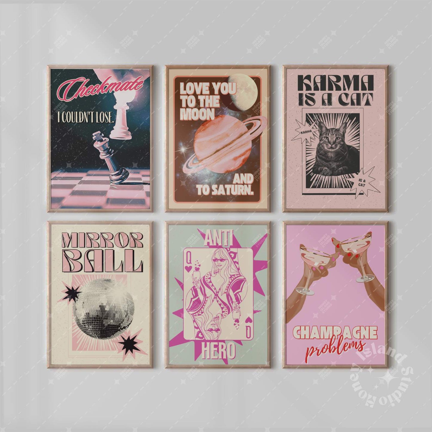 Set of 6 Taylor Swift Bestsellers Prints V1 - Digital