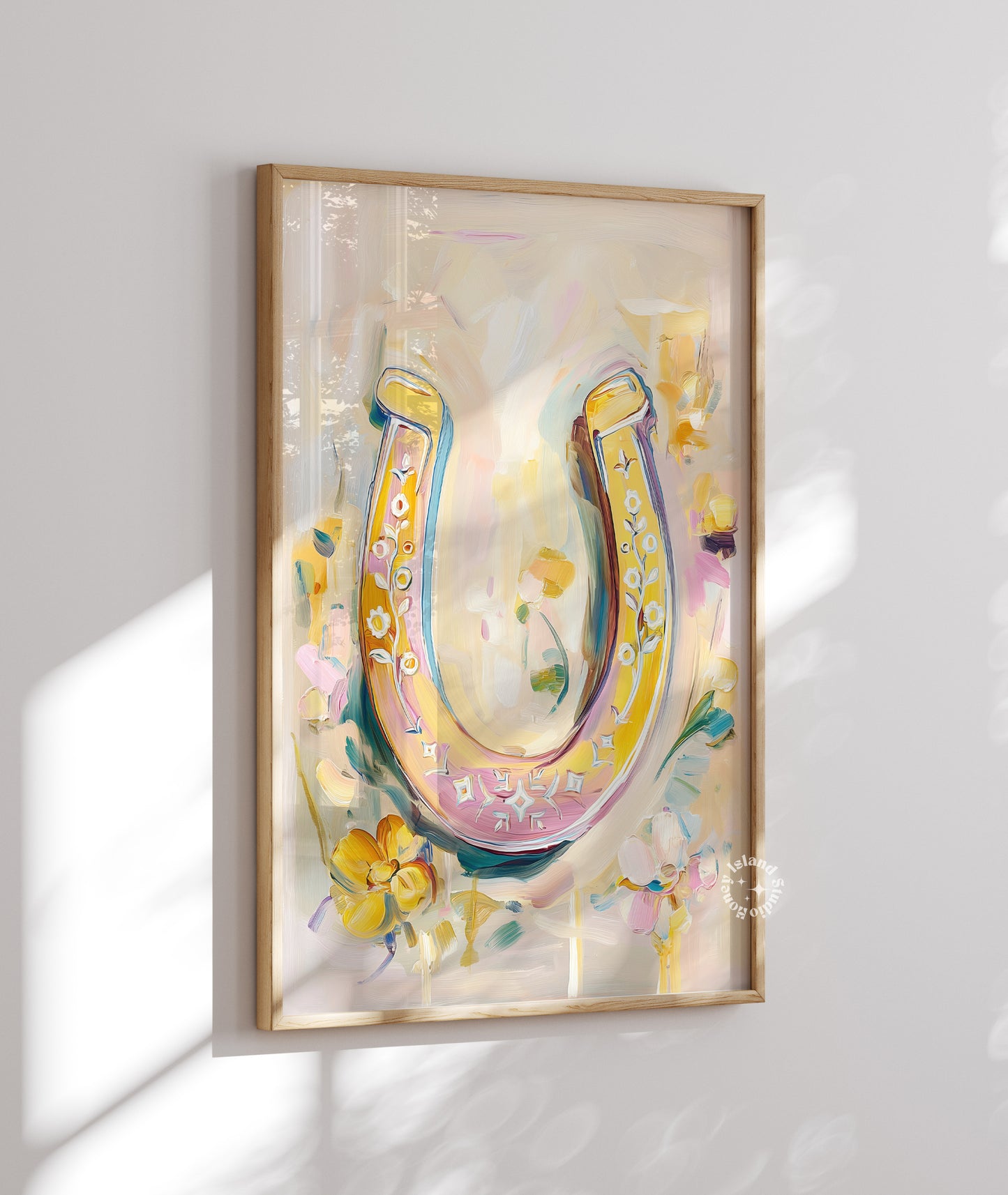 Horseshoe painting, Western Wall Art, Modern Painting