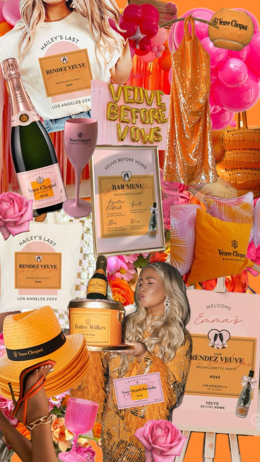 Veuve Rendez Party Bar Menu (Canva Template)