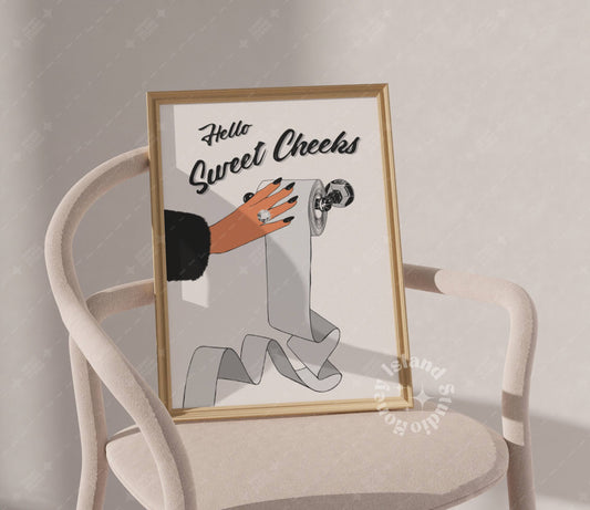 Hello Sweet Cheeks Bathroom - Black