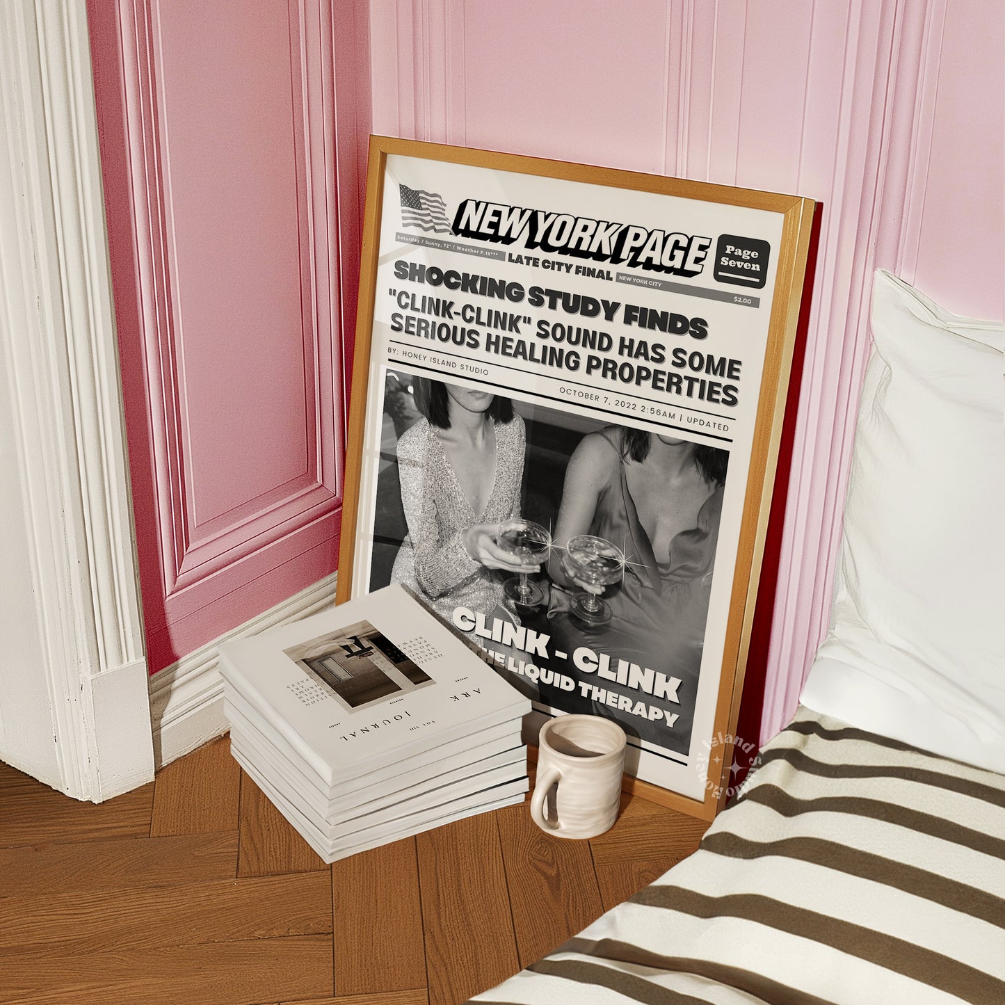 Retro Newspapers Clink-Clink - Digital Print