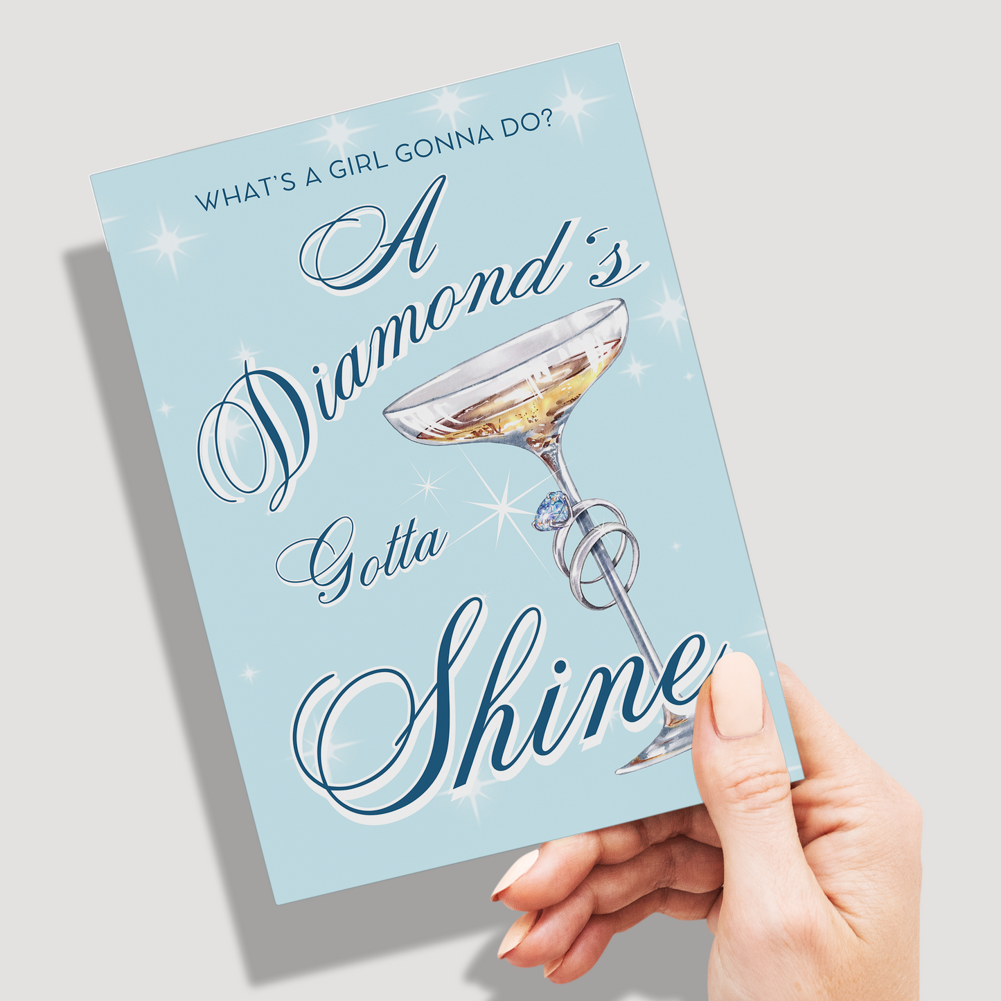 Bejeweled Engagement Card, Pack of 10 Greeting Cards (standard envelopes) (US & CA)