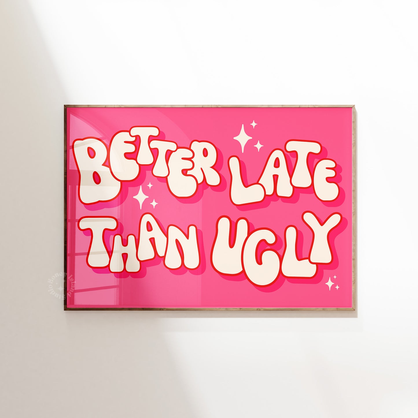 Better Late than ugly Horizontal Landscape Poster