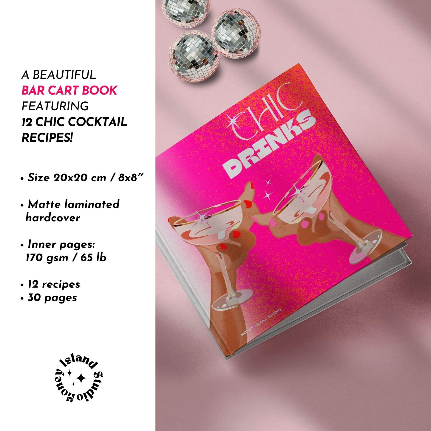 Bar Cart Book - Chic Drinks Hardcover