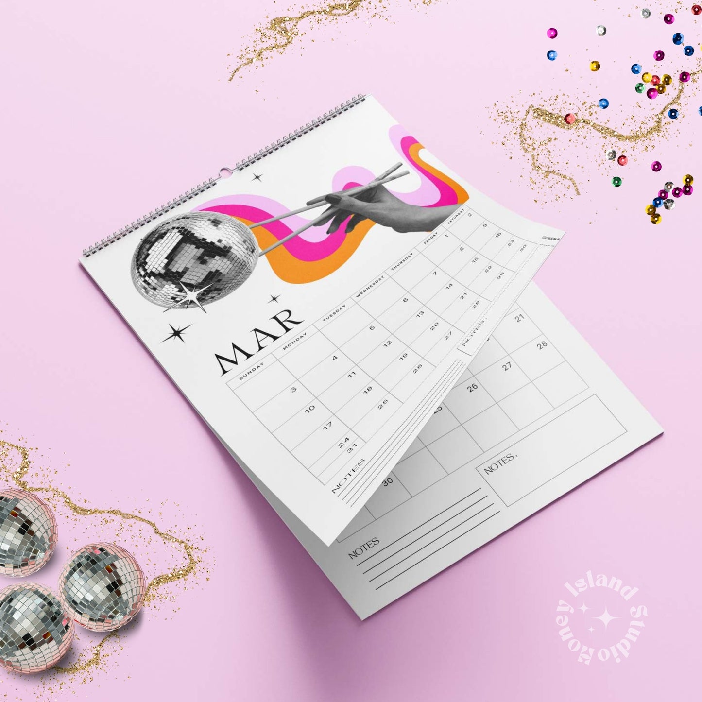 Disco Calendar 2024 Daily Planner