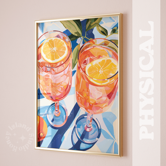 Aperitivo Spritz Cocktail Art Poster