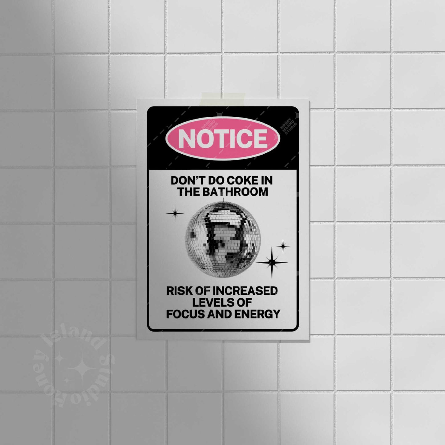 Trendy Don't Do Coke in the Bathroom Sign Poster