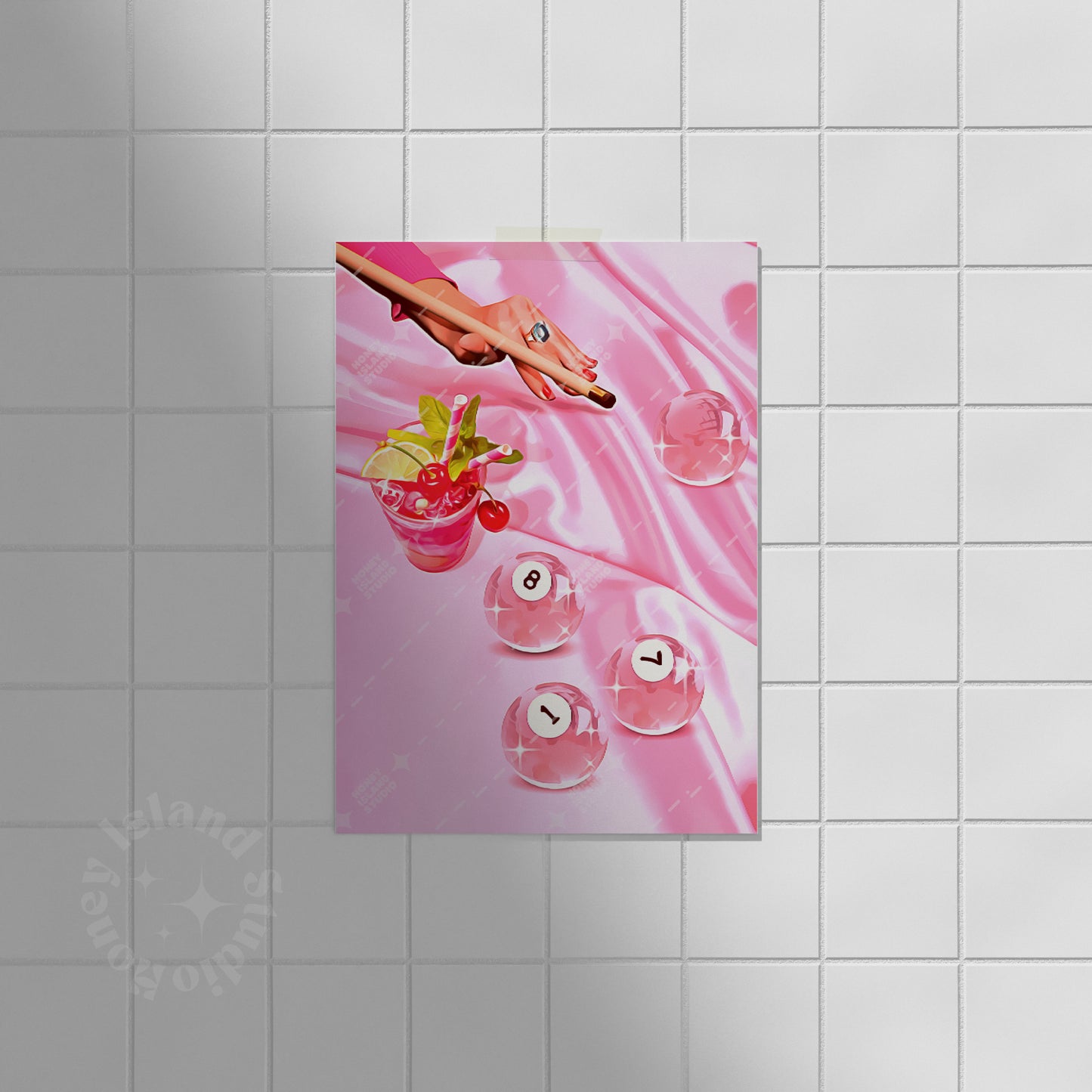 Poker Night + Billiards Pink Set of 2 Bundle