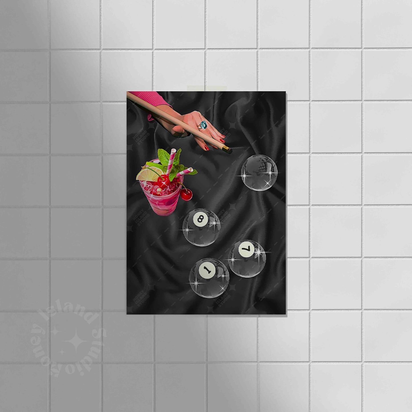 Poker Night + Billiards Black Set of 2 Bundle