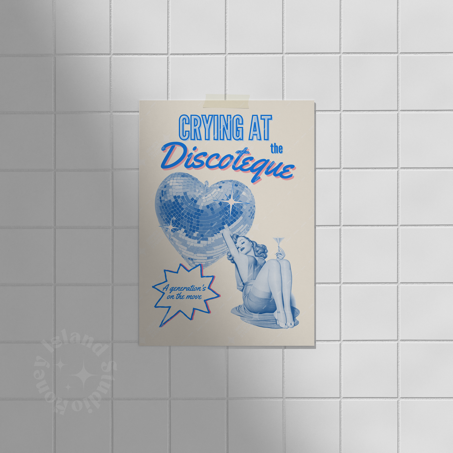 Crying at the discoteque disco retro dorm decor