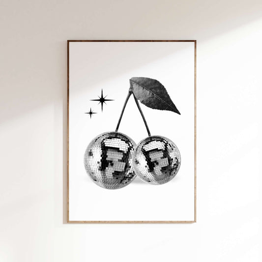 Disco Cherry Y2K Poster