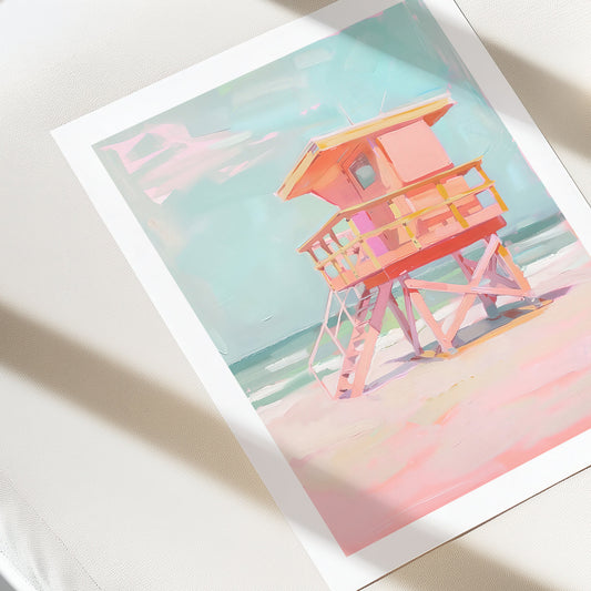 Lifeguard Tower - Giclée Fine Art Print