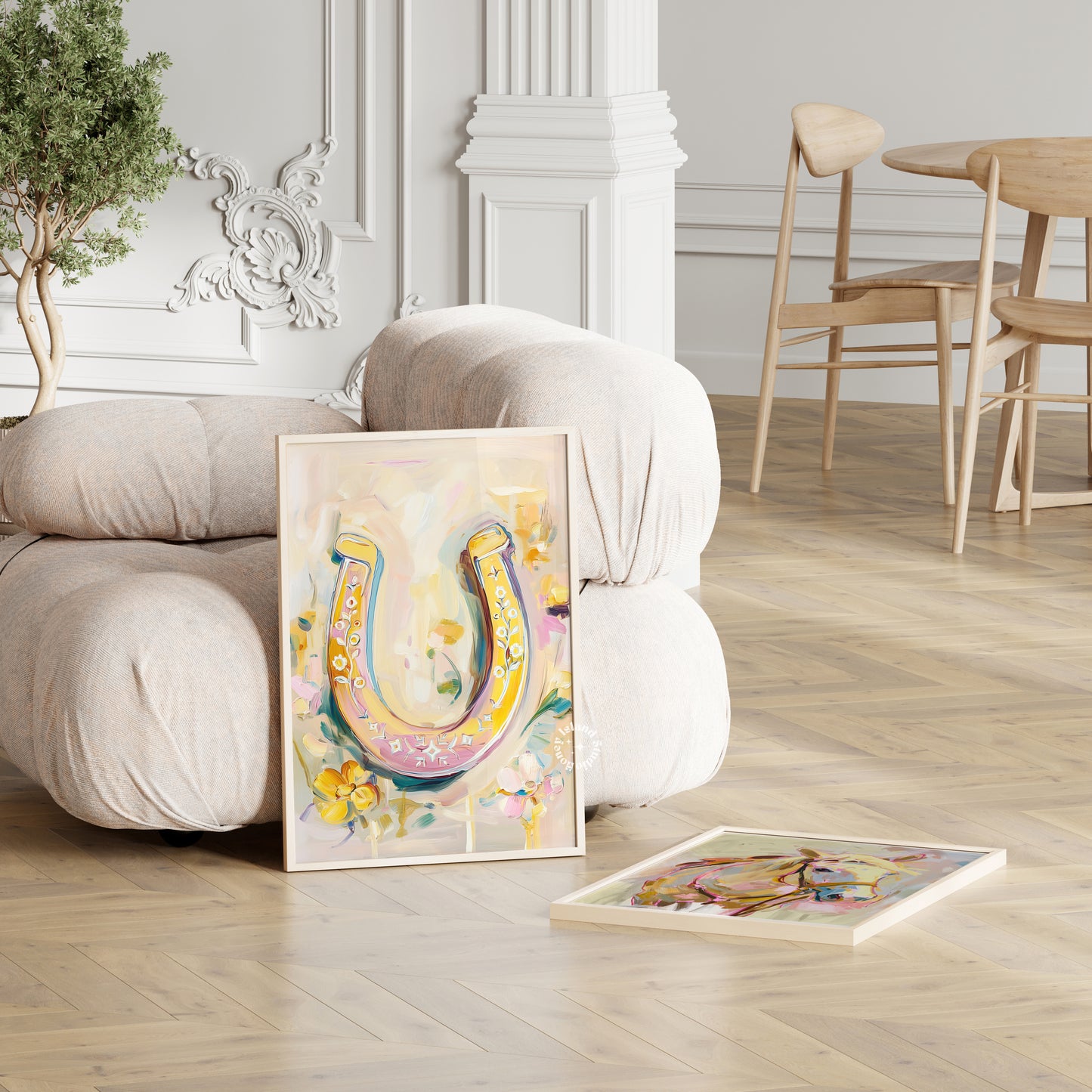 Horseshoe painting, Western Wall Art, Modern Painting