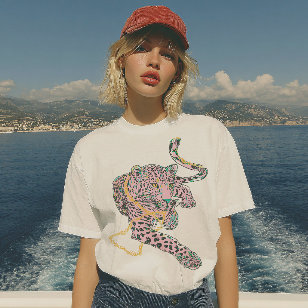 Leopard Tee Unisex Pure Cotton T-Shirt