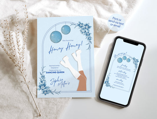 Mamma Mia Bacherolette Invite (Canva Template)