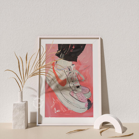 Trendy Nike Air Force Sneaker Wall Art Poster