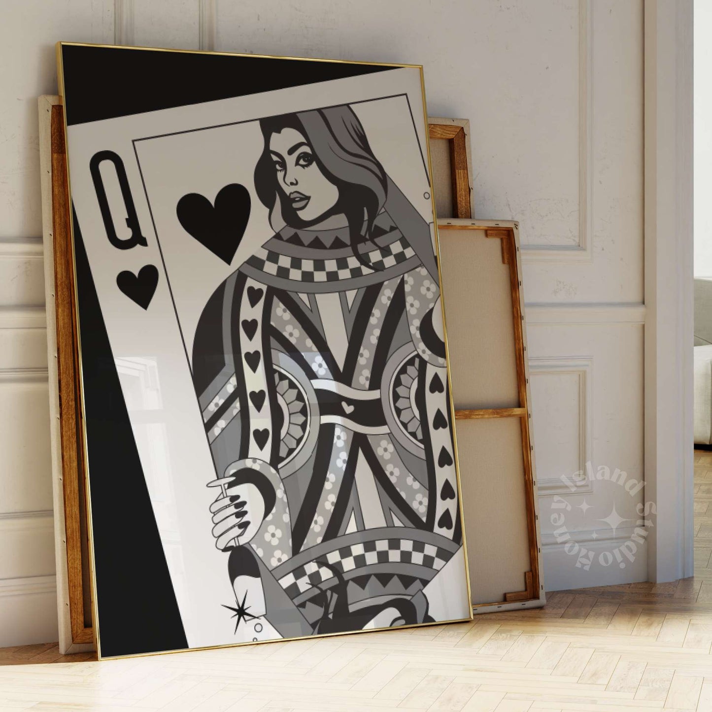Disco + Queen of Hearts Black/White Set of 2 Bundle