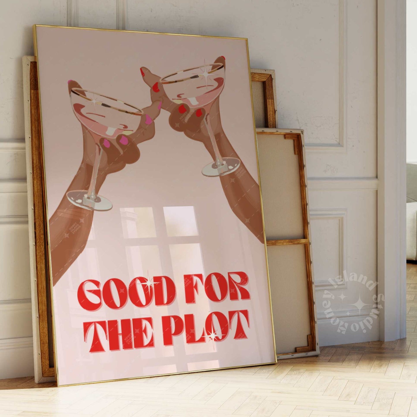 Good for the plot Cheers Poster, Wall Art Print, Bar cart Decor