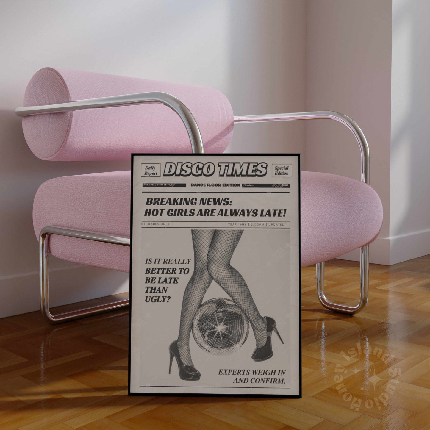 Trendy Newspapers Poster - Better Late Than Ugly