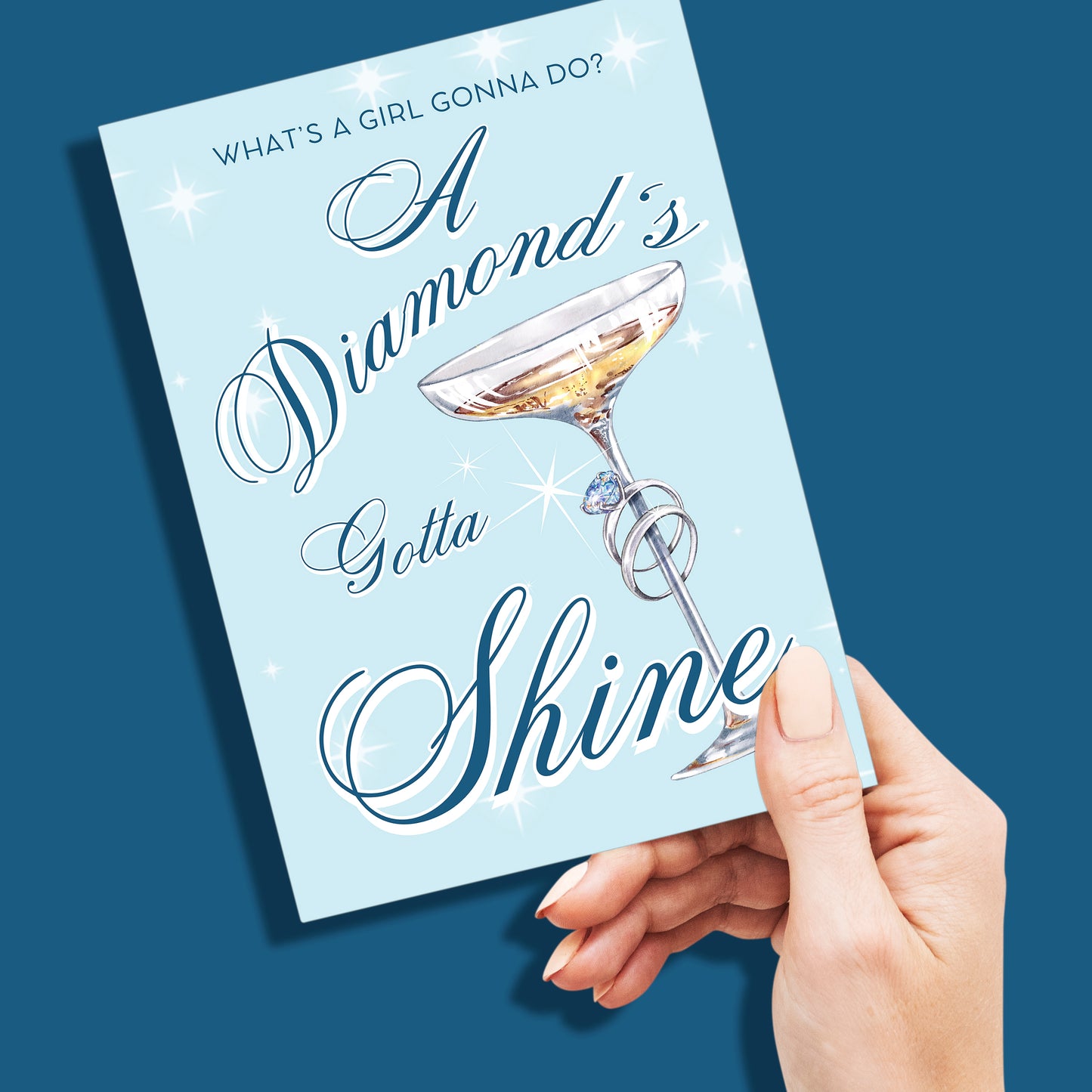 Bejeweled Engagement Card, Pack of 10 Greeting Cards (standard envelopes) (US & CA)