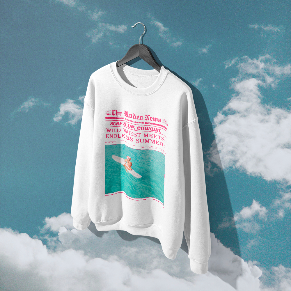 Rodeo News - Surf's Up Cowgirl Sweatshirt