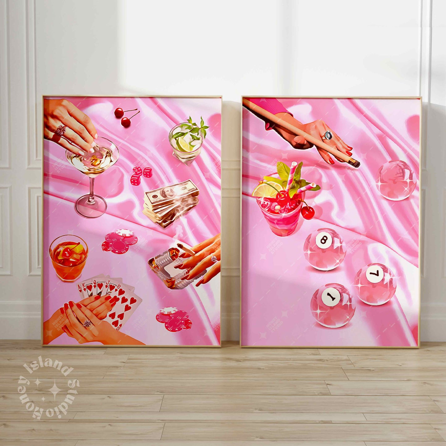 Poker Night Poster - Pink