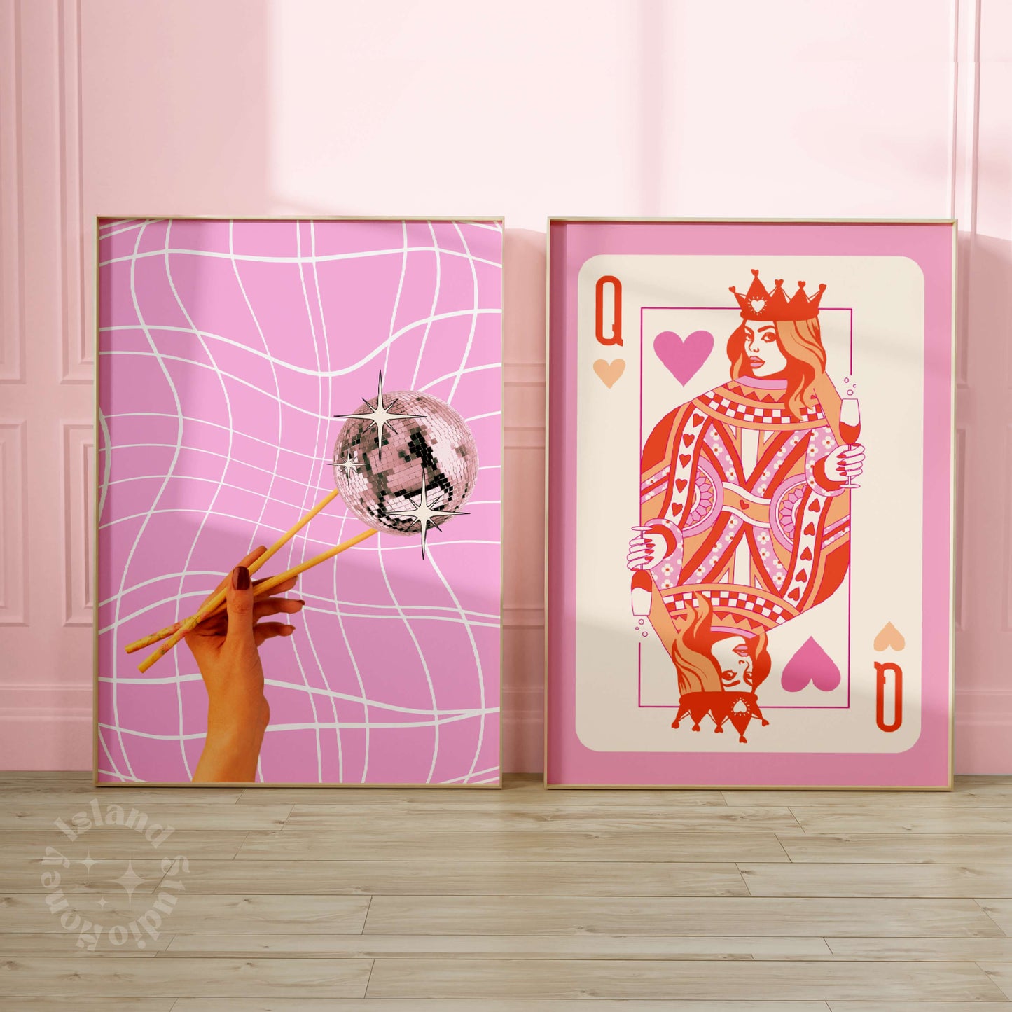 Disco Chopsticks Pink Poster