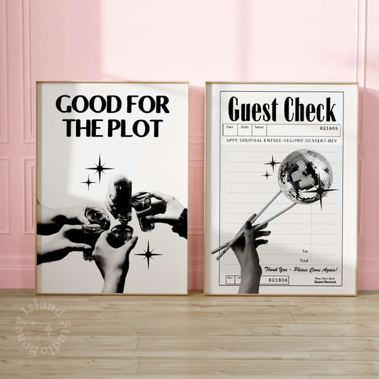 Good for the Plot + Guest Check Disco Chopsticks Set of 2 Bundle