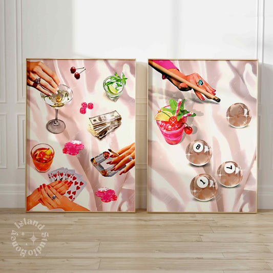 Retro Billiards Print - Neutral