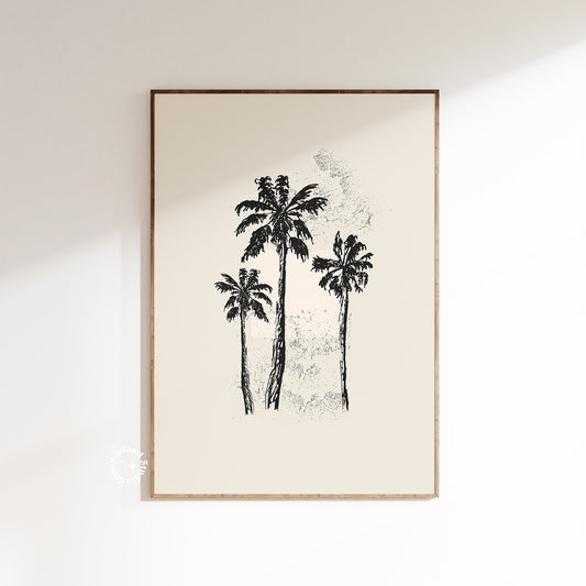 Coastal Cowgirl Palm Trees Poster