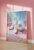 Disco Cowgirl Wall Art, Cowgirl Boot Painting Poster, Western print, Trendy Pastels