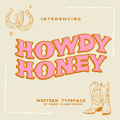 Howdy Honey Western Handwritten Font