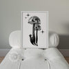 Disco Mushroom Poster Back/White
