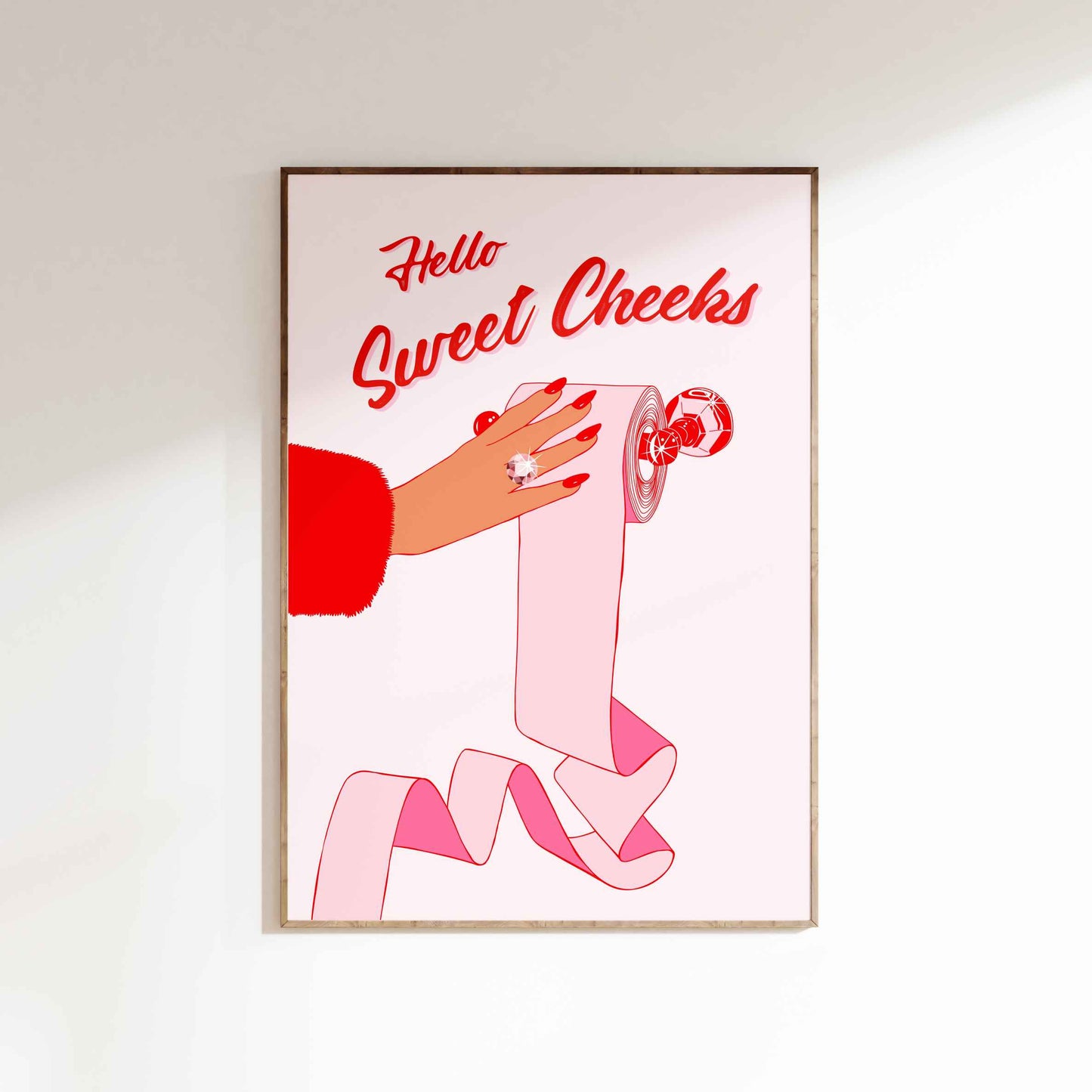 Hello Sweet Cheeks Print - Pink/Red
