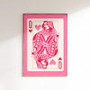 Queen of Hearts Champagne Poster - Pink