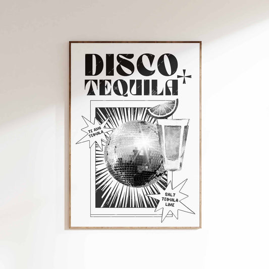 Retro Disco + Tequila (Black/White) - Digital