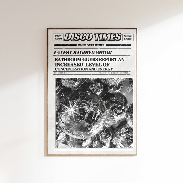 Coke Bathroom Disco Black White - Poster