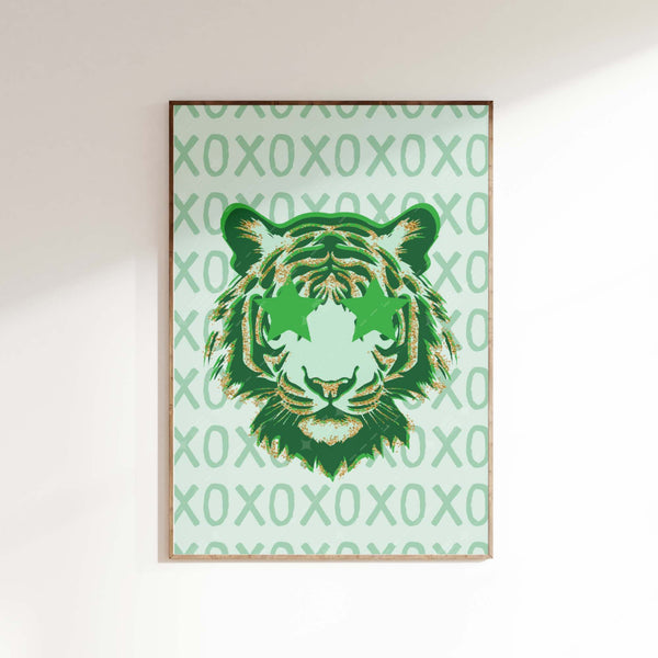 Tiger preppy wall art Poster
