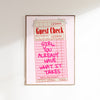 Inspirational Pink Guest Check Print - Digital