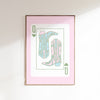 Cowgirl Queen Matte Paper Poster - Pink/Sage