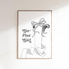 Go Piss Girl Coquette Bathroom Print - White