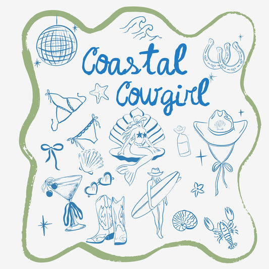 Coastal Cowgirl Collection - Hand drawn Illustrations