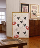 Lucky girl 7 print, Queen of hearts poster