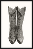 Neutral Cowgirl Boots Framed Art