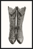 Neutral Cowgirl Boots Framed Art