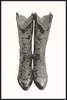 Neutral Cowgirl Boots Framed Art