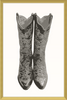 Neutral Cowgirl Boots Framed Art