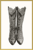 Neutral Cowgirl Boots Framed Art