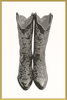 Neutral Cowgirl Boots Framed Art