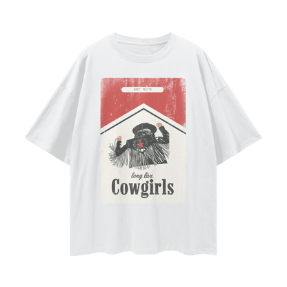Long Live Cowgirls Streetwear Oversized Drop Shoulder T-Shirt